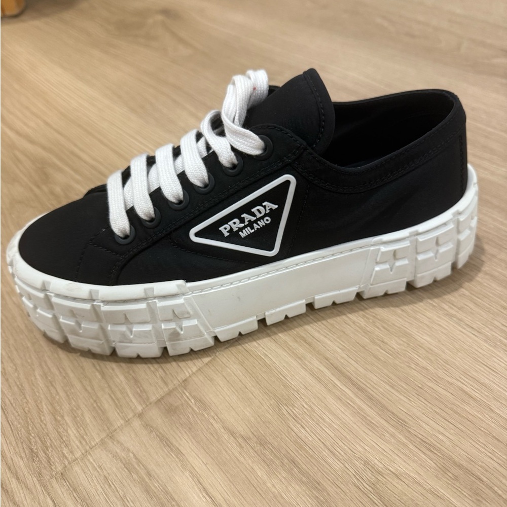 Prada Black and White Women's Sneakers